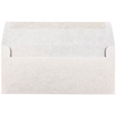 JAM Paper Open End #10 Business Envelope, 4 1/8" x 9 1/2", Pewter Grey, 50/Pack (V01726I)