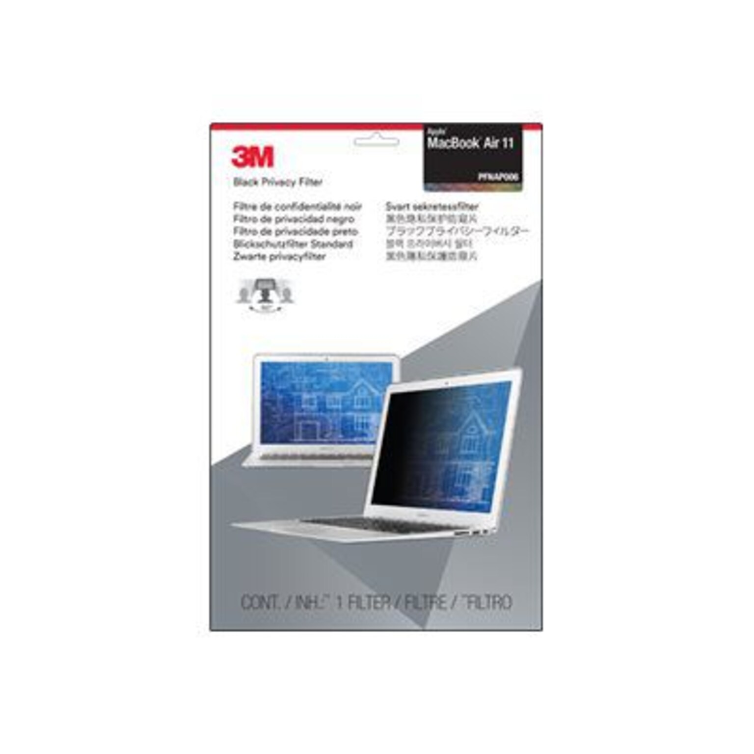 3M™ PFNAP006 11.6 Frameless Privacy Screen Filter, 16:9, Widescreen, LCD