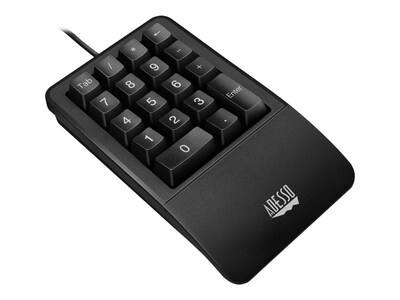 Adesso® USB Easy Touch™ Waterproof Ergo Keypad, Black (AKB-618UB)
