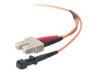 Belkin® F2F20297-03M 3 m MT-RJ to SC Male/Male OM1 Duplex Fiber Optic Patch Cable, Orange