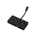 Iogear® GUH3C44 USB-C to HDMI/VGA/USB A/Ethernet 4-in-1 Video Adapter, Black