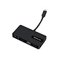 Iogear® GUH3C44 USB-C to HDMI/VGA/USB A/Ethernet 4-in-1 Video Adapter, Black