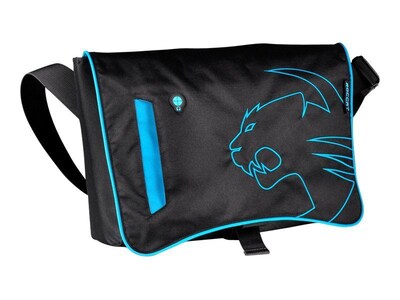 Roccat™ Into Black/Blue Nylon Messenger Bag for 17.3 Notebook (ROC-15-800-AS)