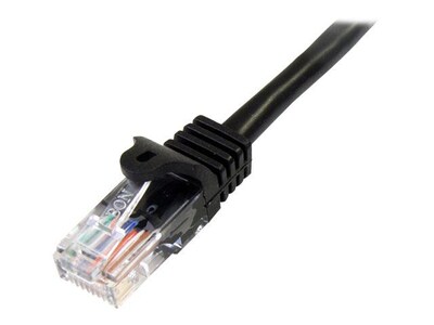 StarTech.com® 45PATCH25BK 25 RJ-45 to RJ-45 Male/Male Cat5e Snagless Patch Cable, Black