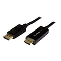 StarTech.com® DP2HDMM5MB 5 m DisplayPort to HDMI Adapter Cable, Black