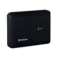 Verbatim® 10400 mAh Lithium-Ion Dual USB Power Pack for iPhone/iPod/Mobile Phone/USB Devices, Black (99208)