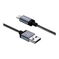 Verbatim® 47 Lightning To USB Braided Sync and Charge Cable for iPhone/iPad/iPod, Black (99211)