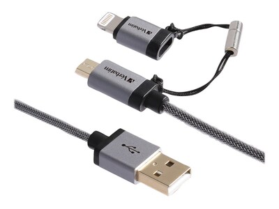 Verbatim® 99217 3.92 Lightning to Micro USB Adapter, Black