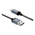 Verbatim® 11 Lightning To USB Braided Sync and Charge Cable for iPhone/iPad/iPod, Black (99215)