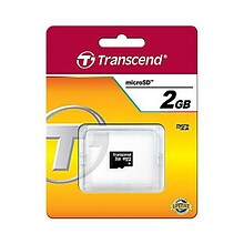 Transcend® TS2GUSDC Standard 2GB MicroSD Flash Memory Card