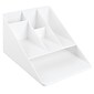 Linus Office Supplies Desk Organizer, for Scissors, Pens, Markers, Highlighters, Notepads - White (4
