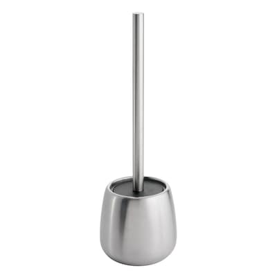 InterDesign Forma Brizo Toilet Bowl Brush and Holder for Bathroom Storage, Brushed Stainless Steel (