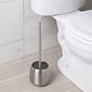 InterDesign Forma Brizo Toilet Bowl Brush and Holder for Bathroom Storage, Brushed Stainless Steel (98810)