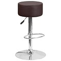 Flash Furniture Contemporary Brown Vinyl Adjustable Height Barstool with Chrome Base (CH-82056-BRN-GG)