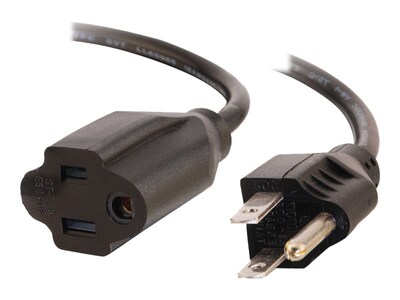 C2G 10ft 18 AWG Outlet Saver Power Extension Cord (NEMA 5-15P to NEMA 5-15R) Power Extension Cable 1