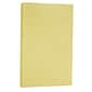 JAM Paper Vellum Bristol 67 lb. Cardstock Paper, 8.5" x 14", Yellow, 50 Sheets/Pack (16928440)