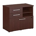 Bush Business Furniture Emerge 30W Storage Cabinet - Installed,HarvestCherry (300SFP30CSFA)