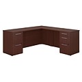 Bush Business Furniture Emerge 72W x 22D L Shaped Desk with 2 and 3 Drawer Pedestals, Harvest Cherry (300S036CS)
