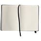 JAM Paper Hardcover Notebook with Elastic, Medium Journal, 5 x 7, Black, 100 Lined Sheets, Sold Individually (340526601)