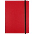 JAM Paper® Hardcover Lined Notebook with Elastic Closure, Medium, 5 x 7 Journal, Red, Sold Individually (340526611)
