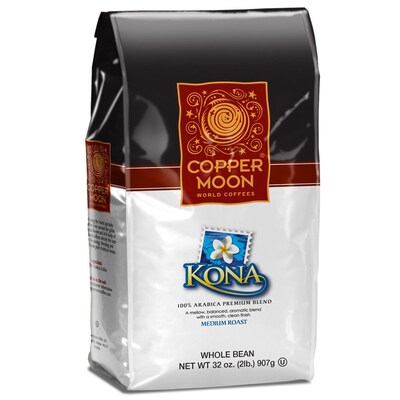 Copper Moon Kona Blend 2 lb. Whole Bean Coffee, Medium Roast(260142-BAG)