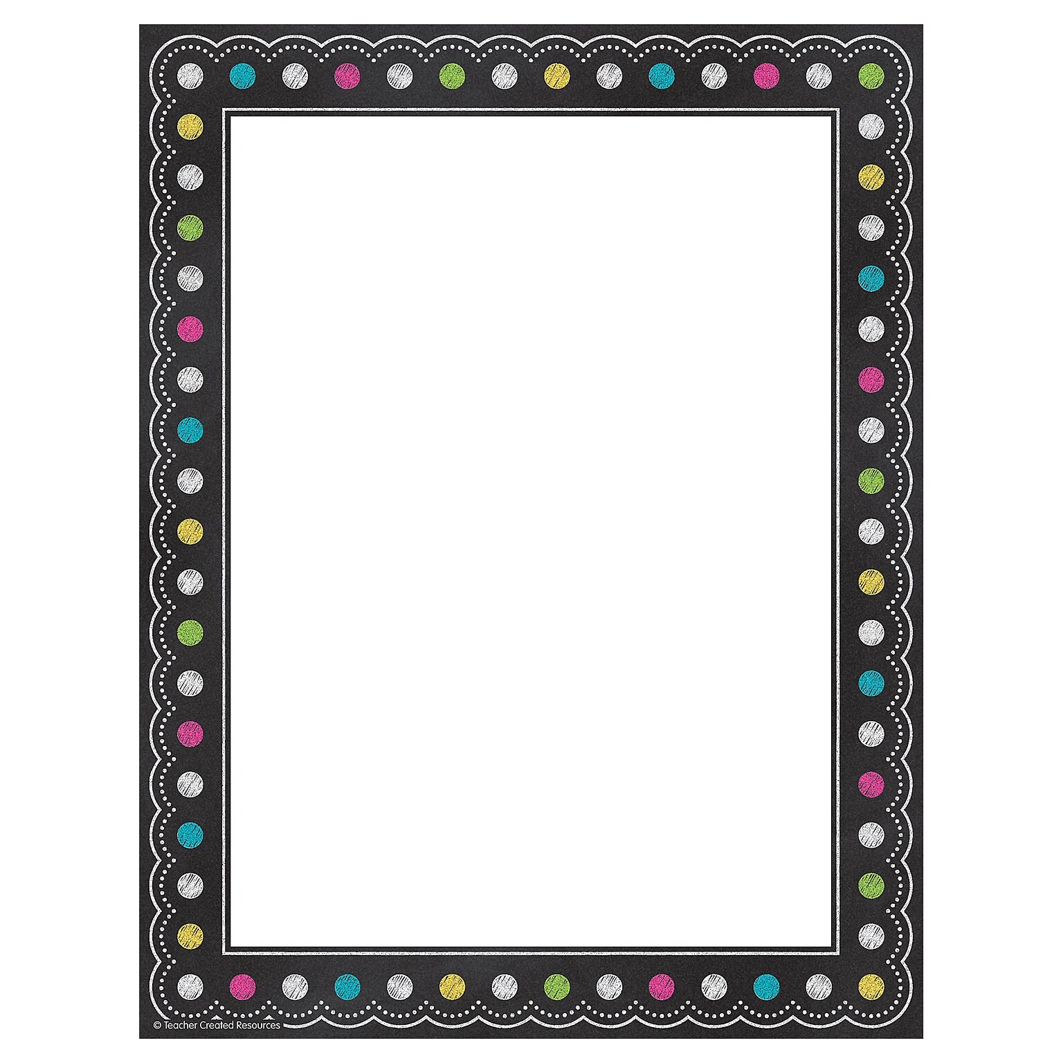 Teacher Created Resources Chalkboard Brights Computer Paper, 50 Sheets Per Package (TCR5837)