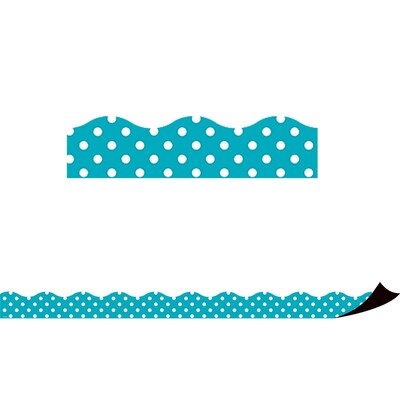 Teacher Created Resources Teal Polka Dots Magnetic Border (TCR77257)