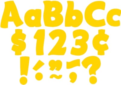 Teacher Created Resources 4 Yellow Gold Funtastic Letters Combo Pack (TCR5819)