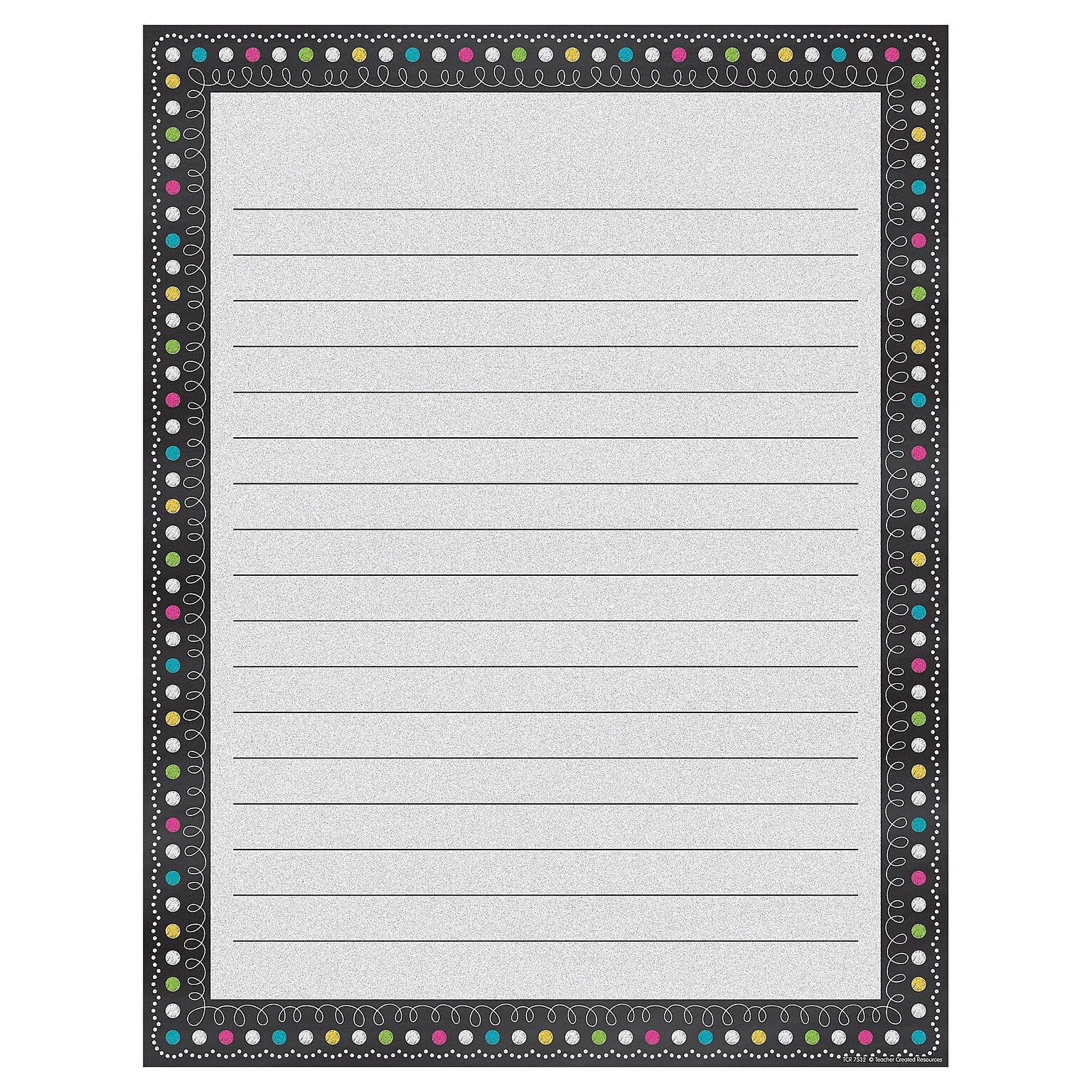 Teacher Created Resources 22 x 17 Chalkboard Brights Lined Chart  (TCR7532)