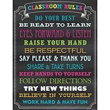 Teacher Created Resources 22 x 17 Chalkboard Brights Classroom Rules Chart (TCR7565)