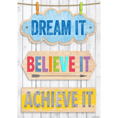 Creative Teaching Press 19 x 13 Dream it. Believe it. Achieve it. Inspire U Poster (CTP7286)