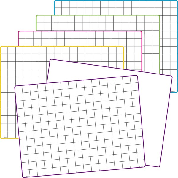 Teacher Created Resources Math Grid Dry Erase Boards, Set of 10 (TCR77253)
