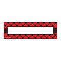 Teacher Created Resources, Red Plaid Flat Name Plates, Pack of 36 (TCR5663)