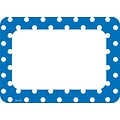 Teacher Created Resources, Blue Polka Name Tags/Labels Multi-Pack, Pack of 36 (TCR5585)