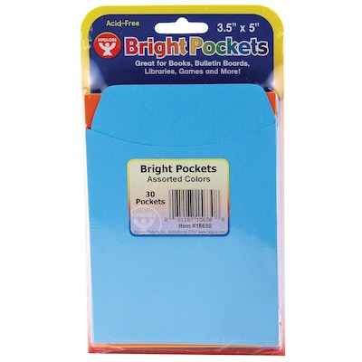Hygloss Assorted Color Bright Pockets, 6 Count of 30 Packs Per Order (HYG15630)