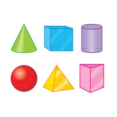 Trend 5 1/2  - 6 3-D Shapes, Assorted Colors (T-10636)