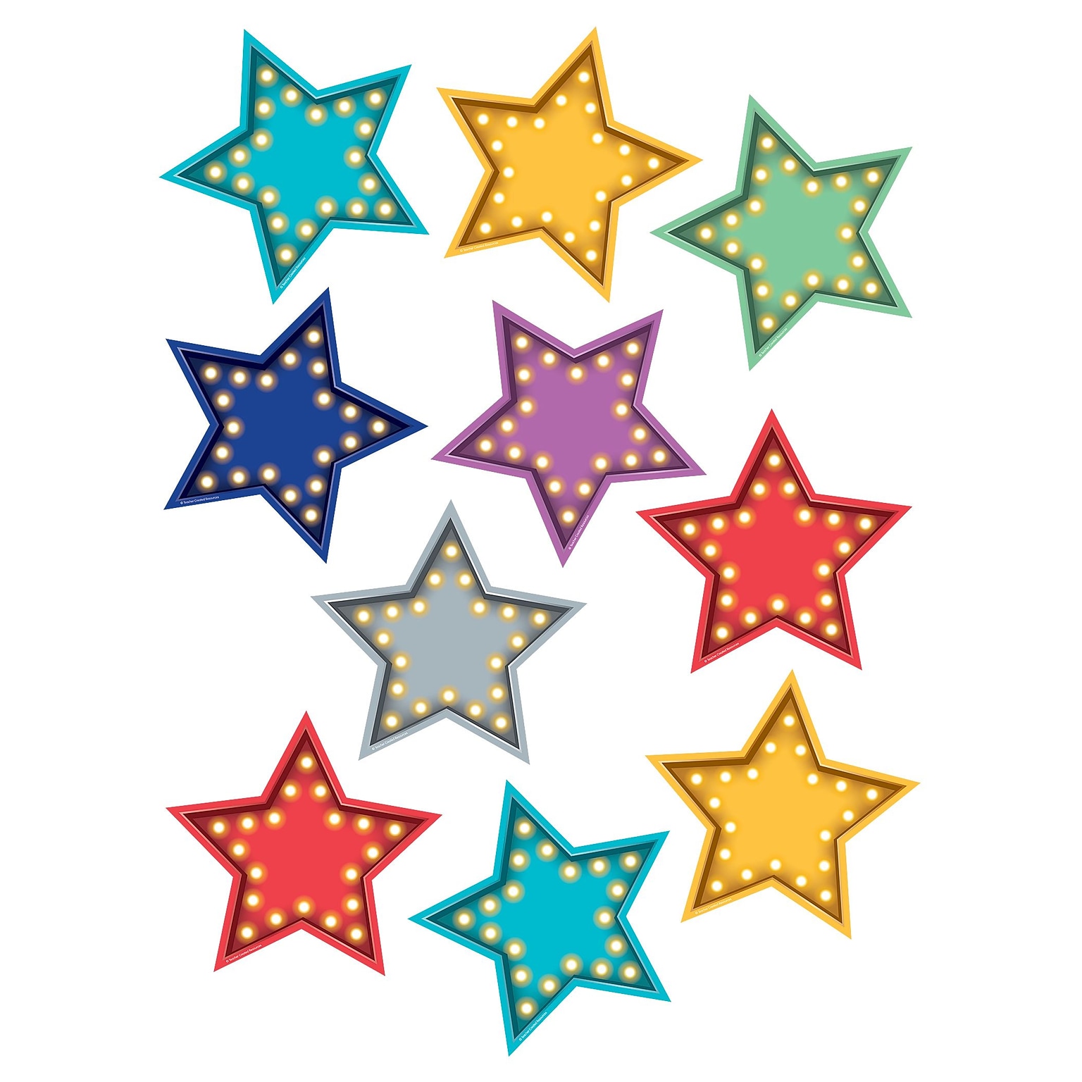 Teacher Created Resources 6 Marquee Stars, Assorted Colors (TCR5870)