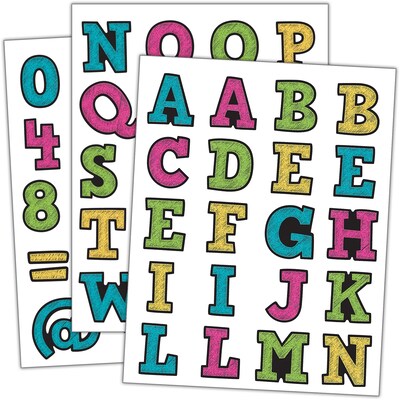Teacher Created Resources Chalkboard Brights Alphabet Stickers, Pack of 120 (TCR5017)