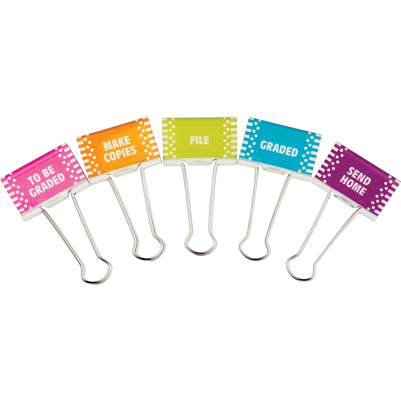 Teacher Created Resources 2 Classroom Management Large Colored Binder Clips, Assorted Colors (TCR20690)