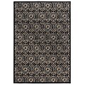 Rizzy Home Millington  Collection 100% Polypropylene 53 x 77 Black (MGTMG491600065377)