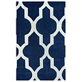 Rizzy Home Volare Collection 100% Wool 5x8 Navy (VOLVO213200570508)
