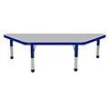 24”x48” Trapezoid T-Mold Activity Table, Grey/Blue/Chunky