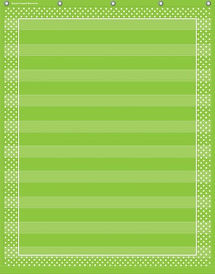 Teacher Created Resources, Lime Polka Dots 10 Pocket Chart (TCR20745)