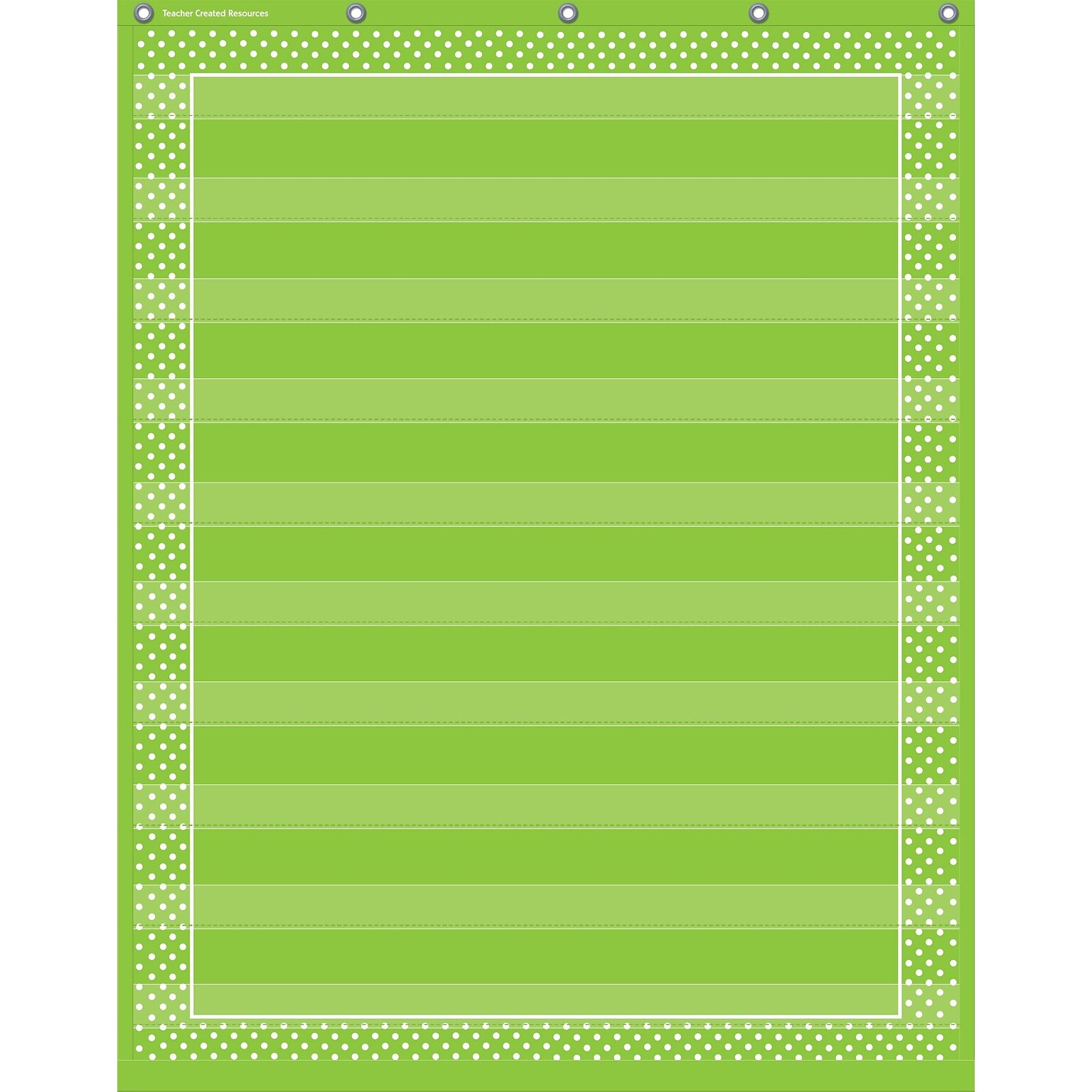 Teacher Created Resources, Lime Polka Dots 10 Pocket Chart (TCR20745)