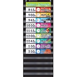 Scholastic Teaching Resources Daily Schedule Pocket Chart with Cards, Black, Ages 4-11 (SC-583865)