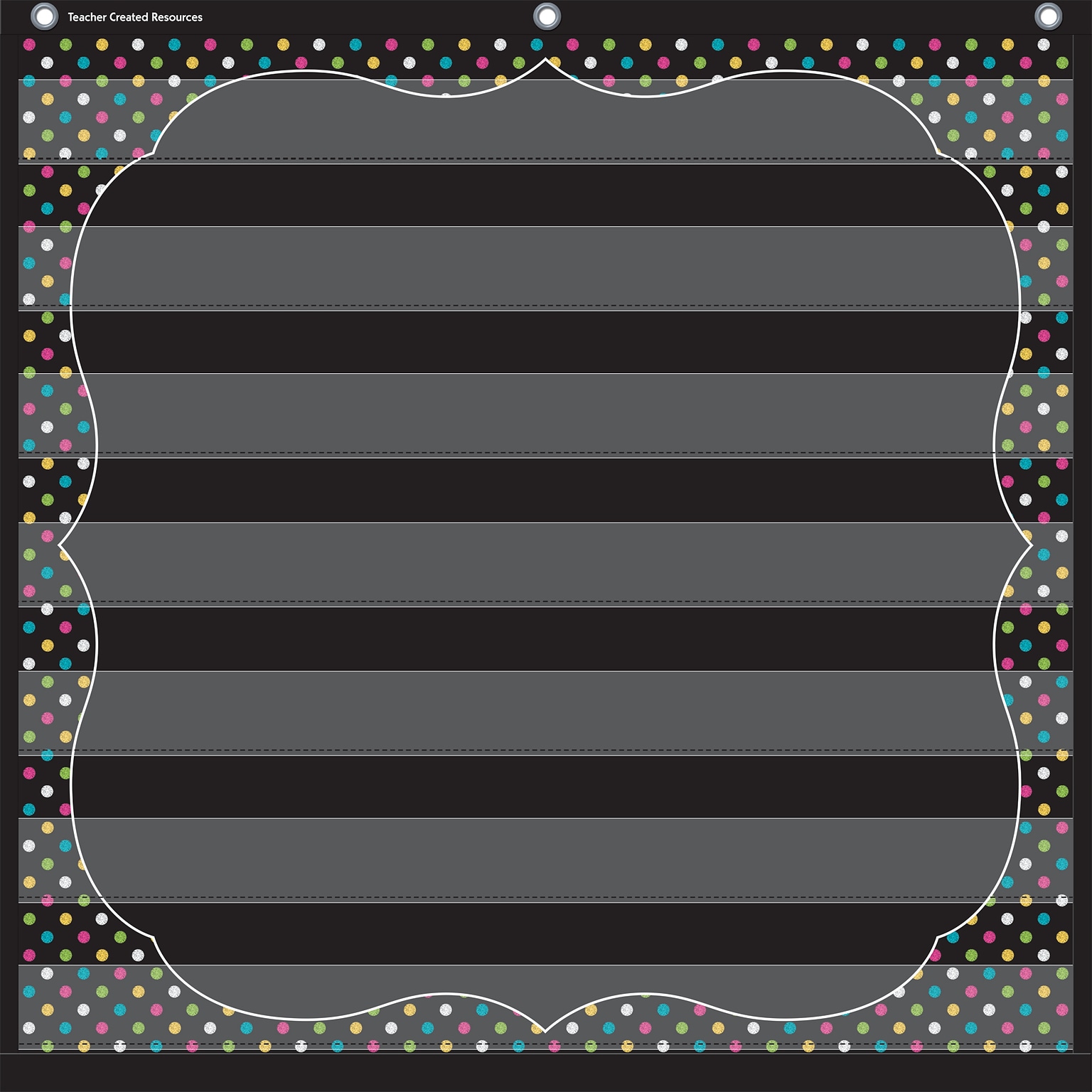 Teacher Created Resources, Chalkboard Brights 7 Pocket Chart (TCR20742)