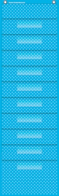 Teacher Created Resources, Aqua Polka Dot 10 Pocket File Storage Pocket (TCR20738)