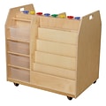 Wood Designs 36H x 37W x 27D Mobile Trolley Art Cart with Translucent Trays (990685CT)
