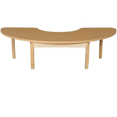 Wood Designs HPL Tables 24D x 76W Half Circle Table 14H Hardwood Legs (HPL2476HCRC14)