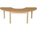 Wood Designs HPL Tables 24D x 76W Half Circle Table 18H Hardwood Legs (HPL2476HCRC18)